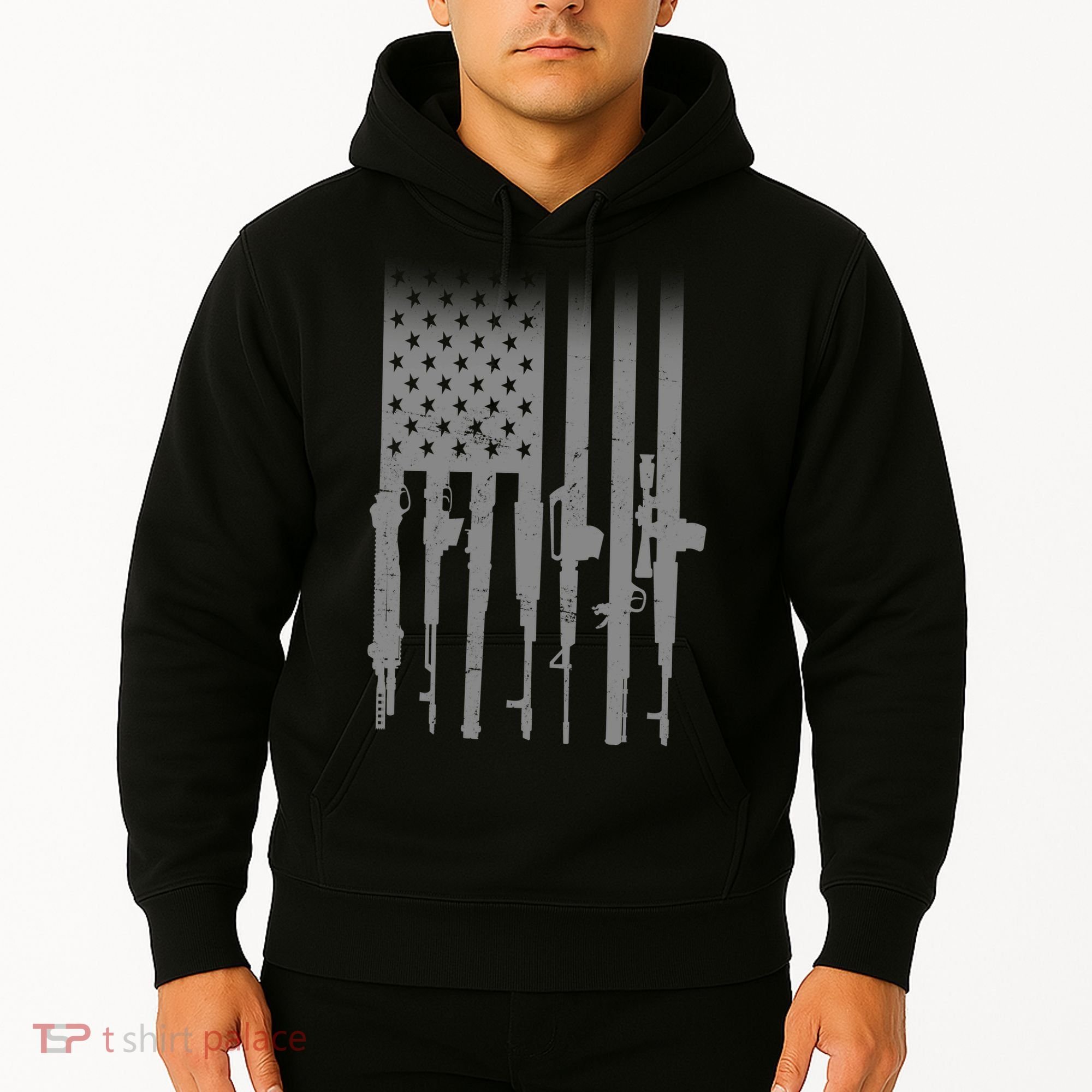 US Gun Flag Hoodie
