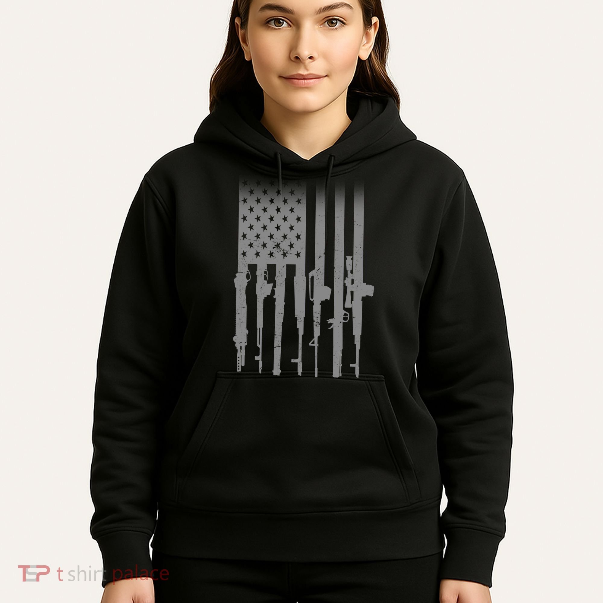 US Gun Flag Hoodie