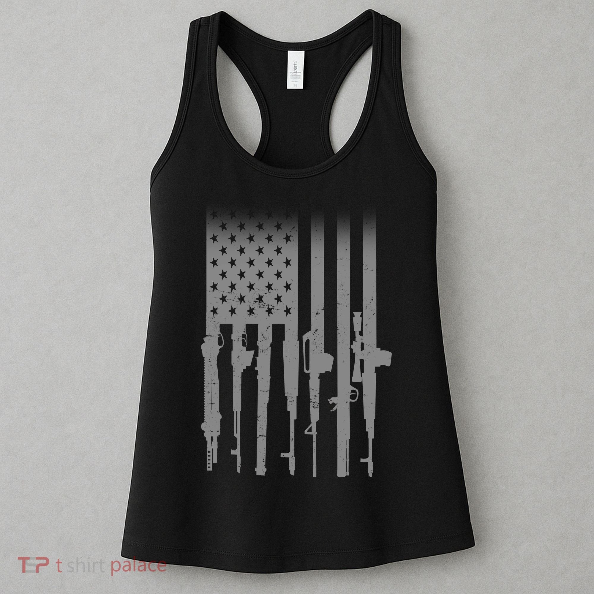 US Gun Flag Women's Tank Top