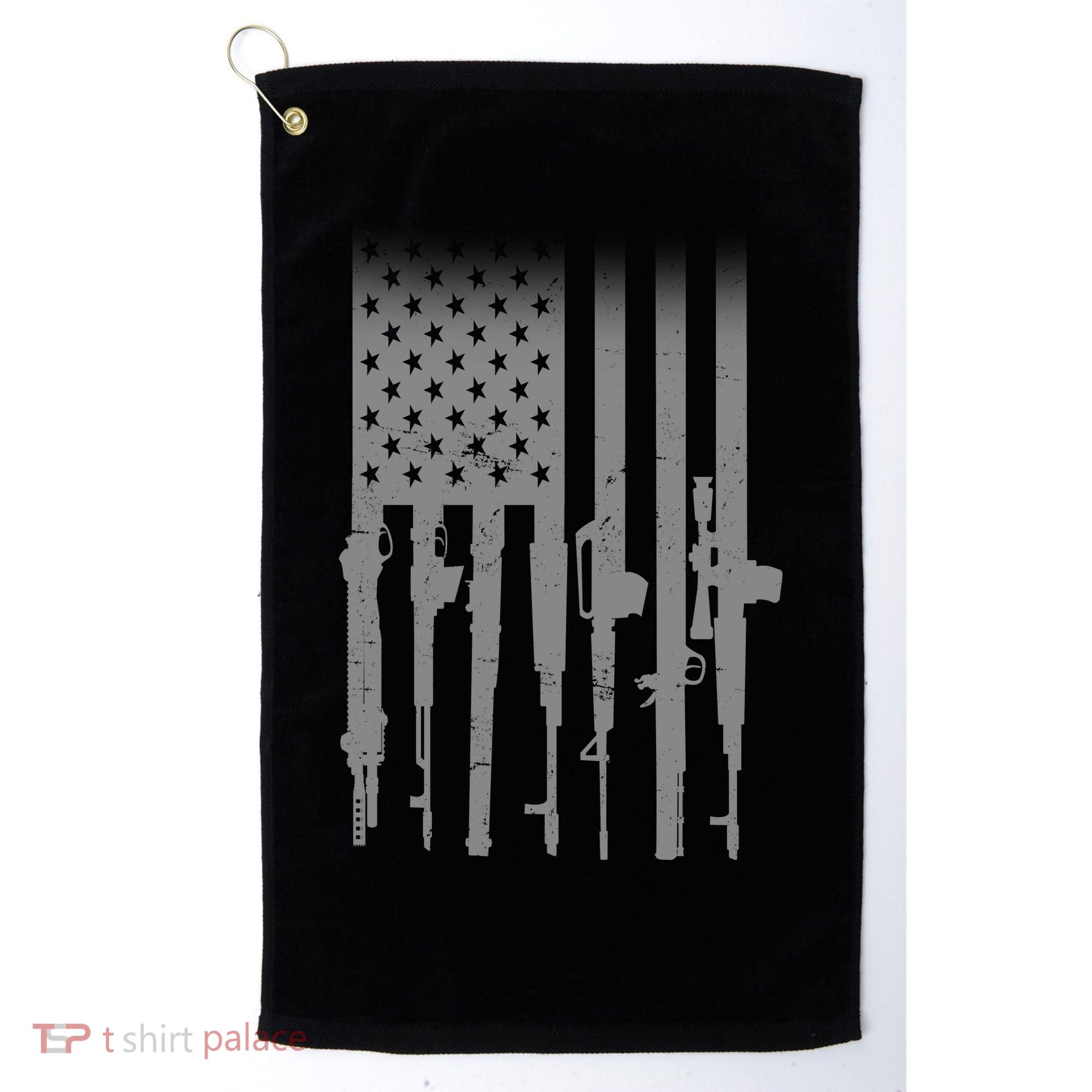 US Gun Flag Golf Towel