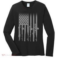 US Gun Flag Women's Long Sleeve Shirt thumb 0