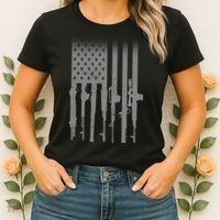 US Gun Flag Women's T-Shirt thumb 2