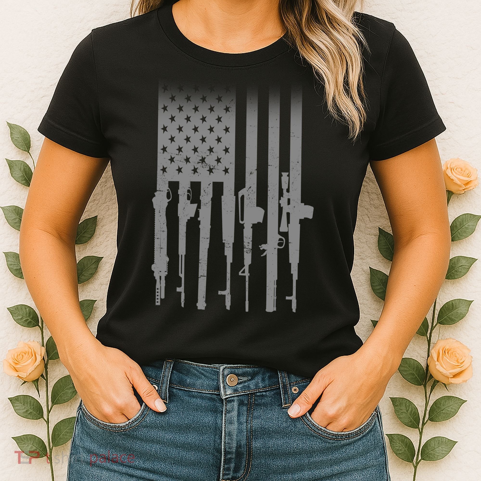 US Gun Flag Women's T-Shirt
