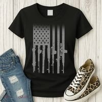 US Gun Flag Women's T-Shirt thumb 3