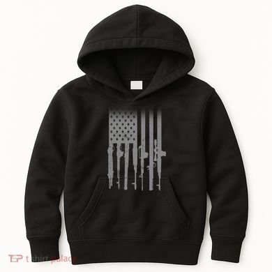 US Gun Flag Kids Hoodie
