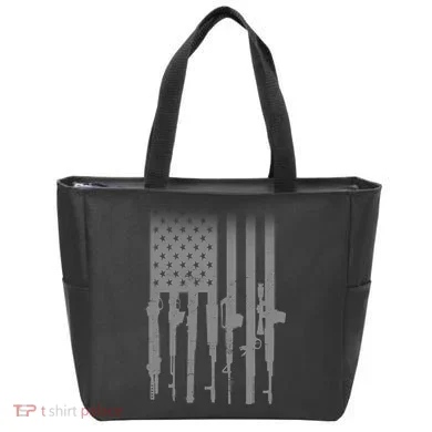 US Gun Flag Tote Bag