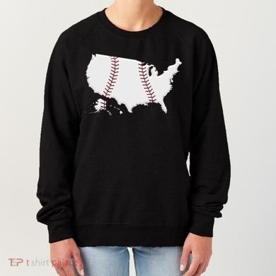 US Map American Baseball Women's Sweatshirt