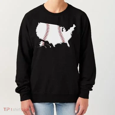 US Map American Baseball Women's Sweatshirt