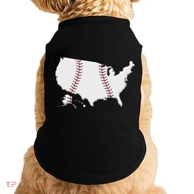 US Map American Baseball Doggie Tank