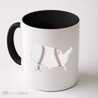 US Map American Baseball Coffee Mug thumb 0