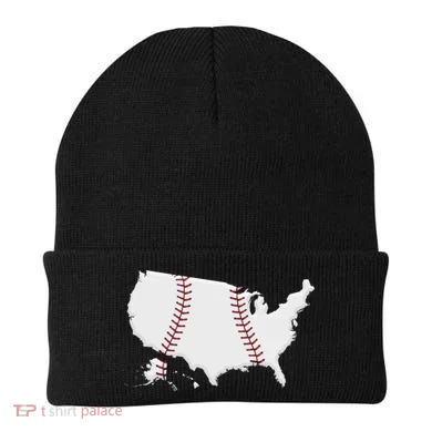 US Map American Baseball Beanie