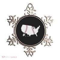 US Map American Baseball Ornament thumb 0