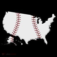 US Map American Baseball Ornament thumb 1