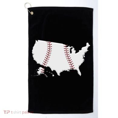 US Map American Baseball Golf Towel