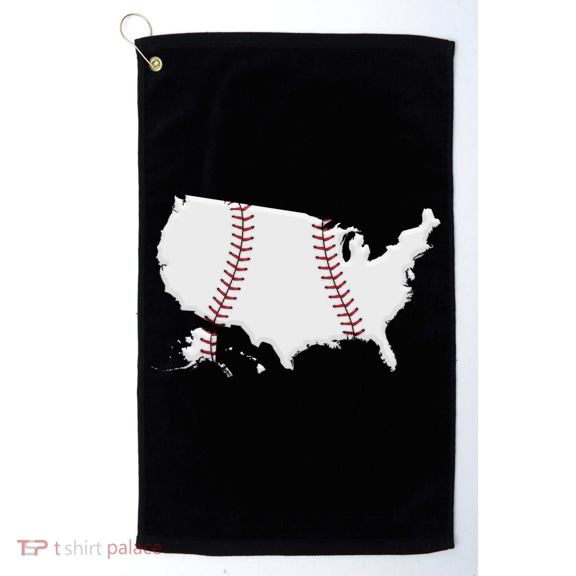 US Map American Baseball Golf Towel