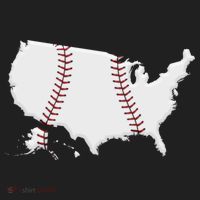 US Map American Baseball Golf Towel thumb 3