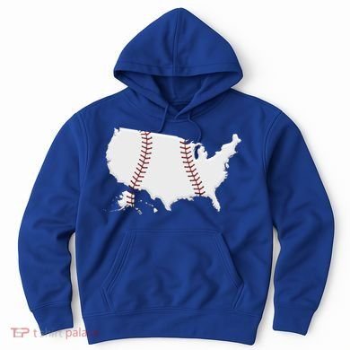 US Map American Baseball Hoodie