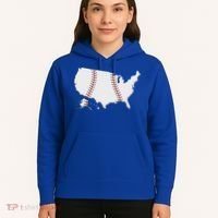 US Map American Baseball Hoodie thumb 5