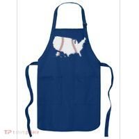 US Map American Baseball Apron thumb 0