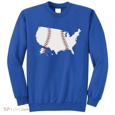 US Map American Baseball Sweatshirt