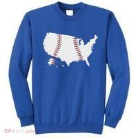 US Map American Baseball Sweatshirt thumb 0