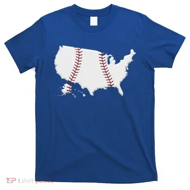 US Map American Baseball T-Shirt