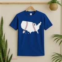 US Map American Baseball T-Shirt thumb 2
