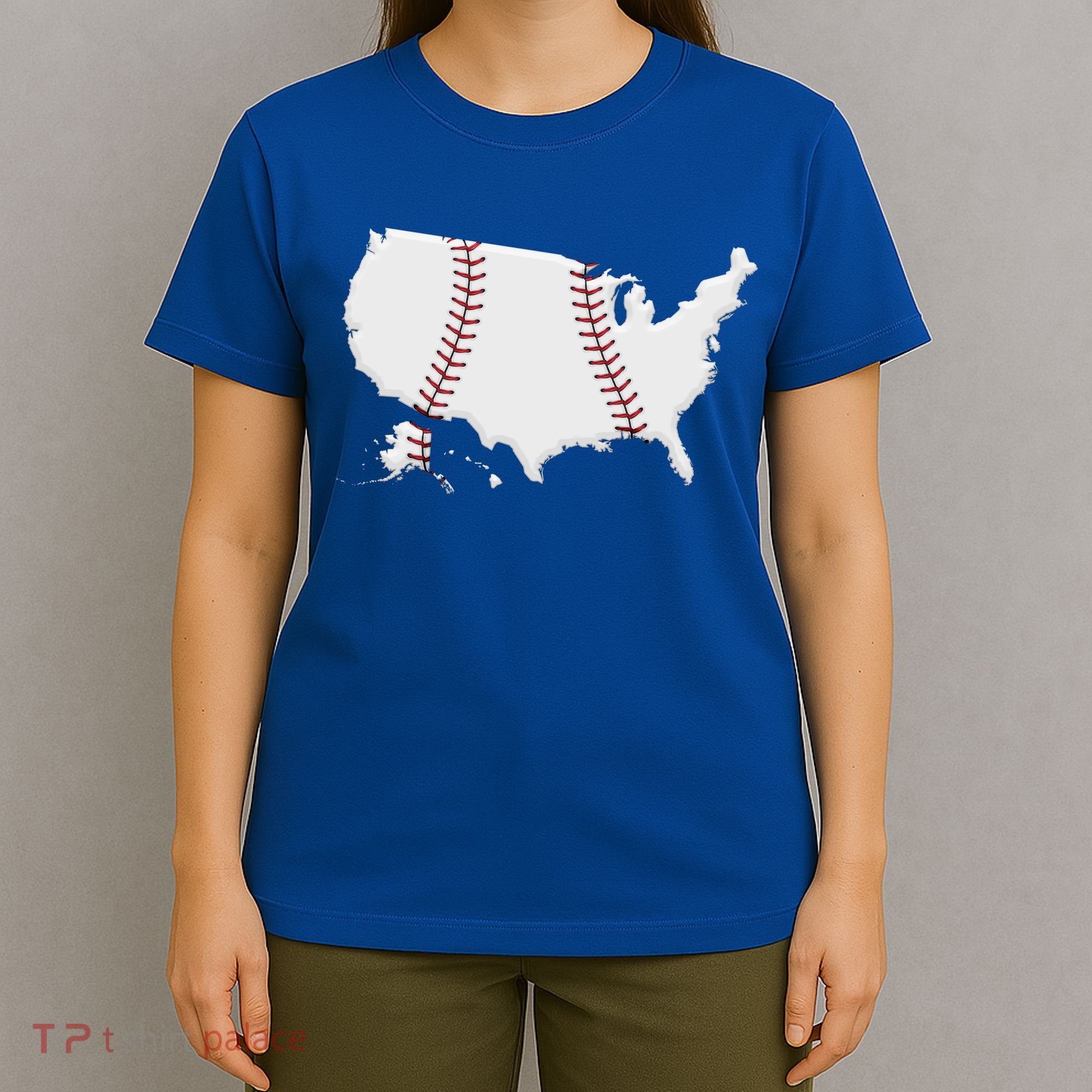 US Map American Baseball T-Shirt