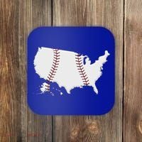 US Map American Baseball Coaster thumb 0
