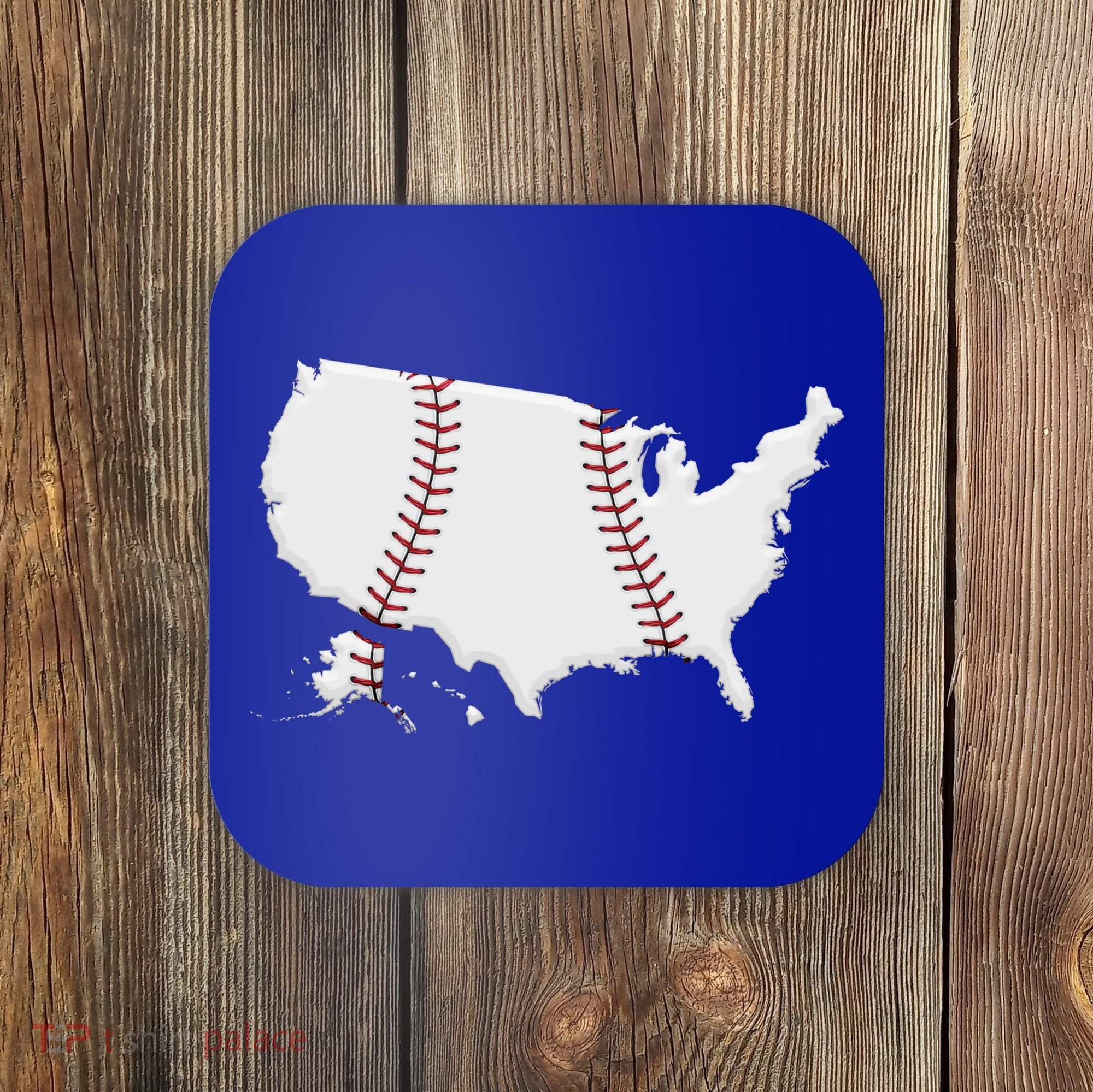 US Map American Baseball Coaster