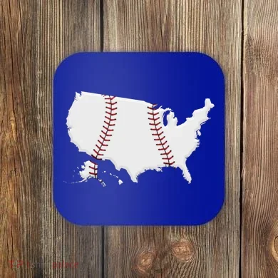 US Map American Baseball Coaster