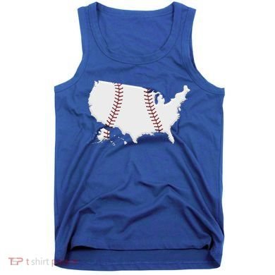 US Map American Baseball Tank Top