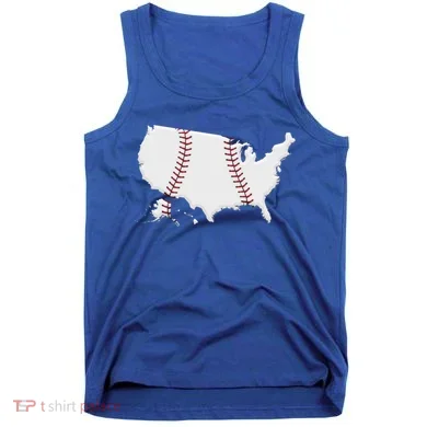 US Map American Baseball Tank Top