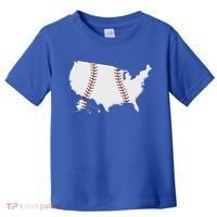 US Map American Baseball Toddler T-Shirt thumb 0