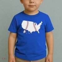 US Map American Baseball Toddler T-Shirt thumb 2
