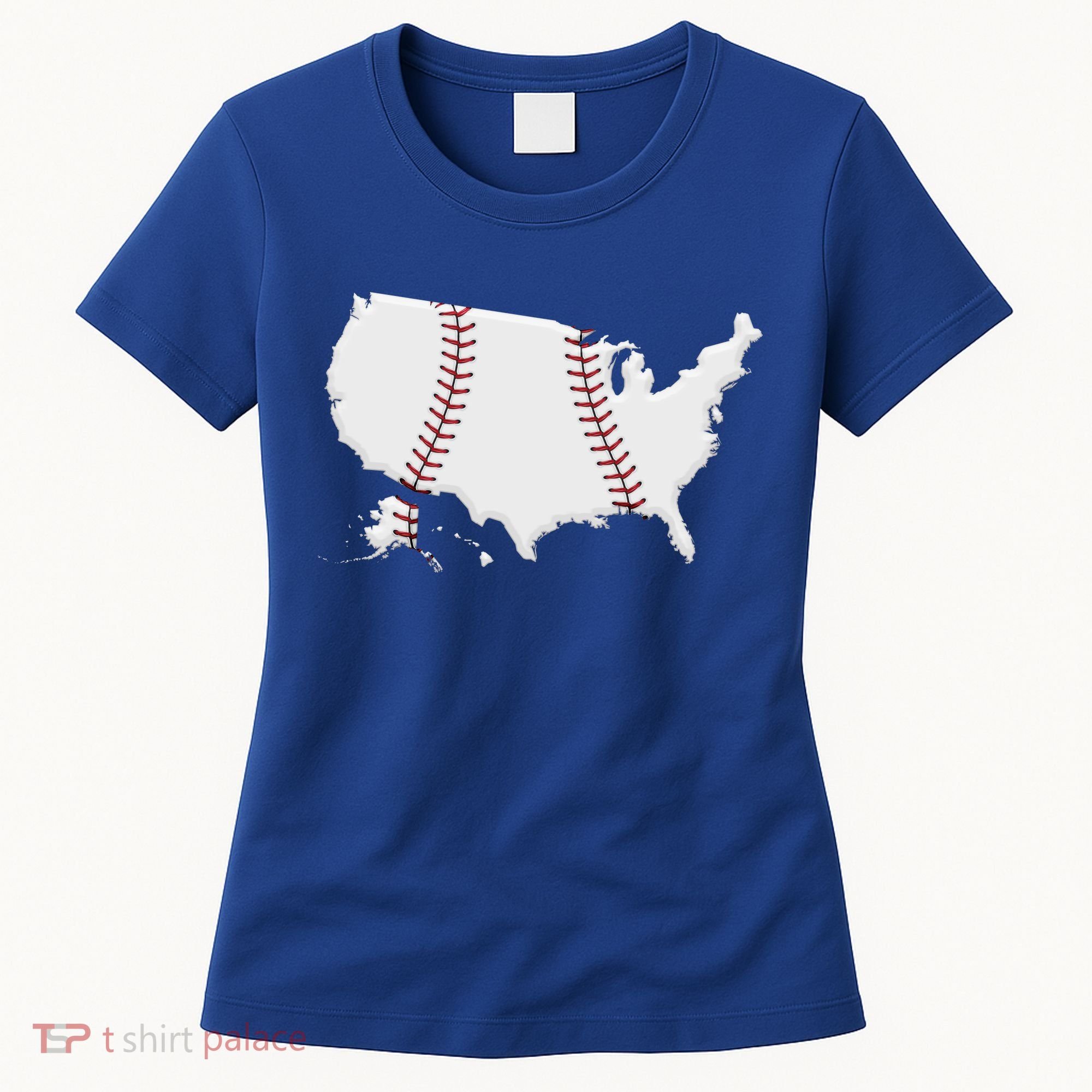 US Map American Baseball Women's T-Shirt