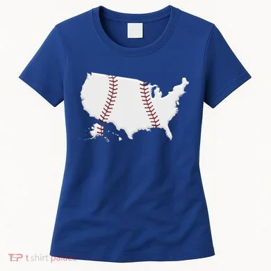 US Map American Baseball Women's T-Shirt