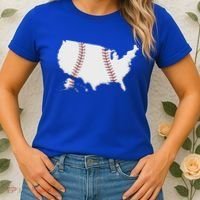 US Map American Baseball Women's T-Shirt thumb 2