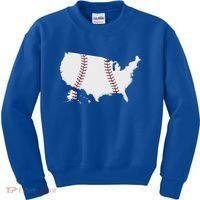 US Map American Baseball Kids Sweatshirt thumb 0