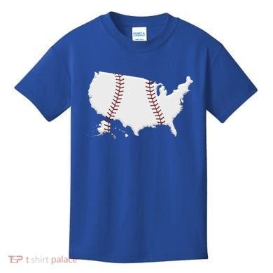 US Map American Baseball Kids T-Shirt