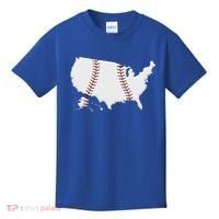 US Map American Baseball Kids T-Shirt thumb 0