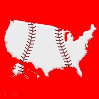 US Map American Baseball Santa Hat thumb 1