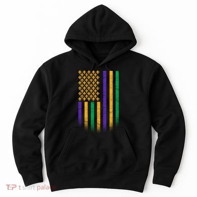 US Mardi Gras Flag Celebration Hoodie