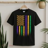 US Mardi Gras Flag Celebration T-Shirt thumb 2
