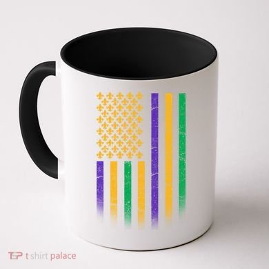US Mardi Gras Flag Celebration Coffee Mug