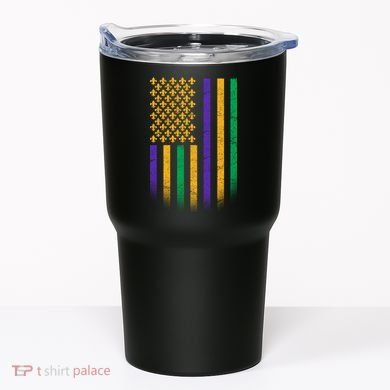 US Mardi Gras Flag Celebration Tumbler