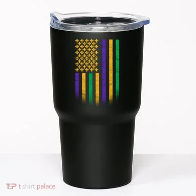 US Mardi Gras Flag Celebration Tumbler