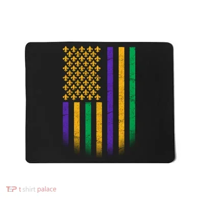 US Mardi Gras Flag Celebration Mousepad