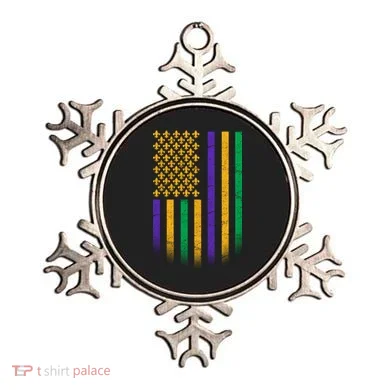 US Mardi Gras Flag Celebration Ornament