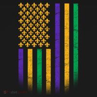 US Mardi Gras Flag Celebration Ornament thumb 1